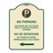 Signmission Violators Towed Away Vehicle Owners W/ No Se Extacione Su Vehicul Alum, 18" L, 24" H, TG-1824-22734 A-DES-TG-1824-22734 - alternate 1